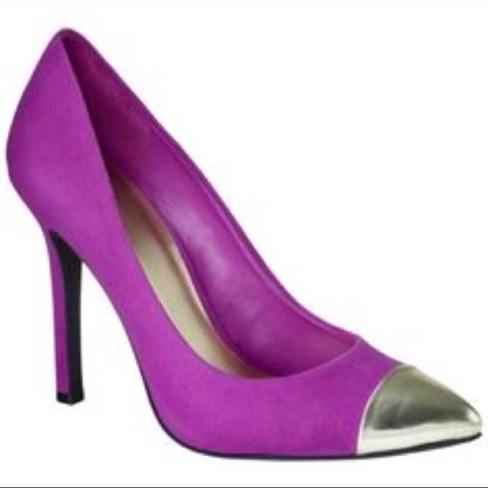 Pink and Gold cap toe heels